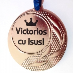 Medalii metalice argintiu, Victorios cu Isus!